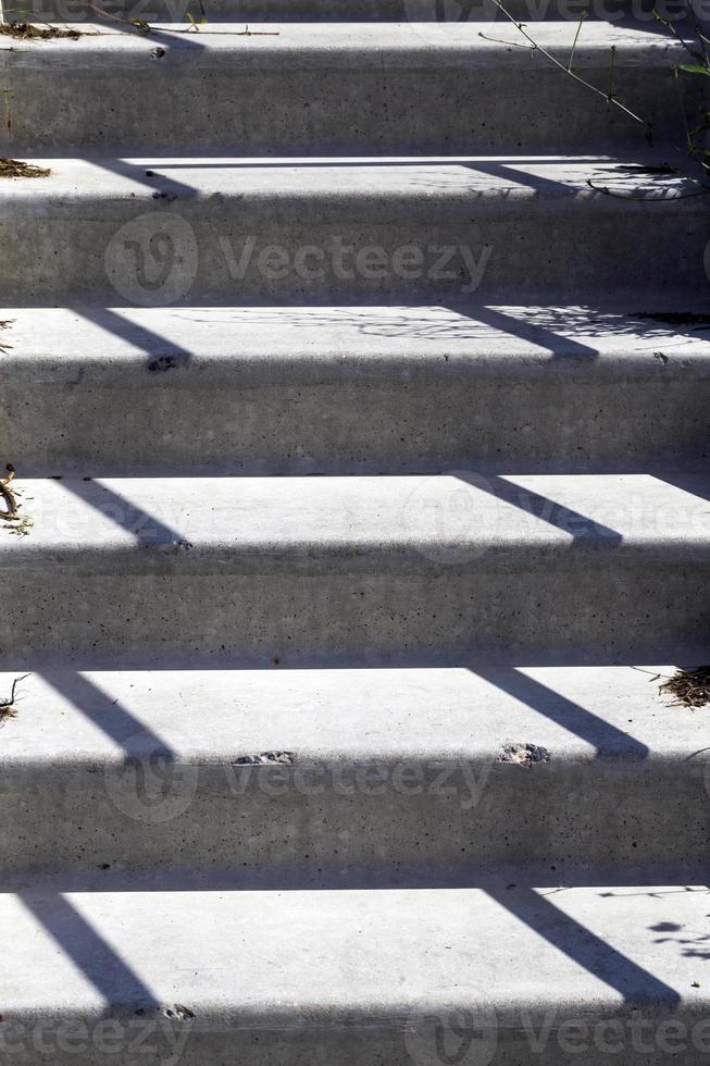 betonnen trap, close-up foto