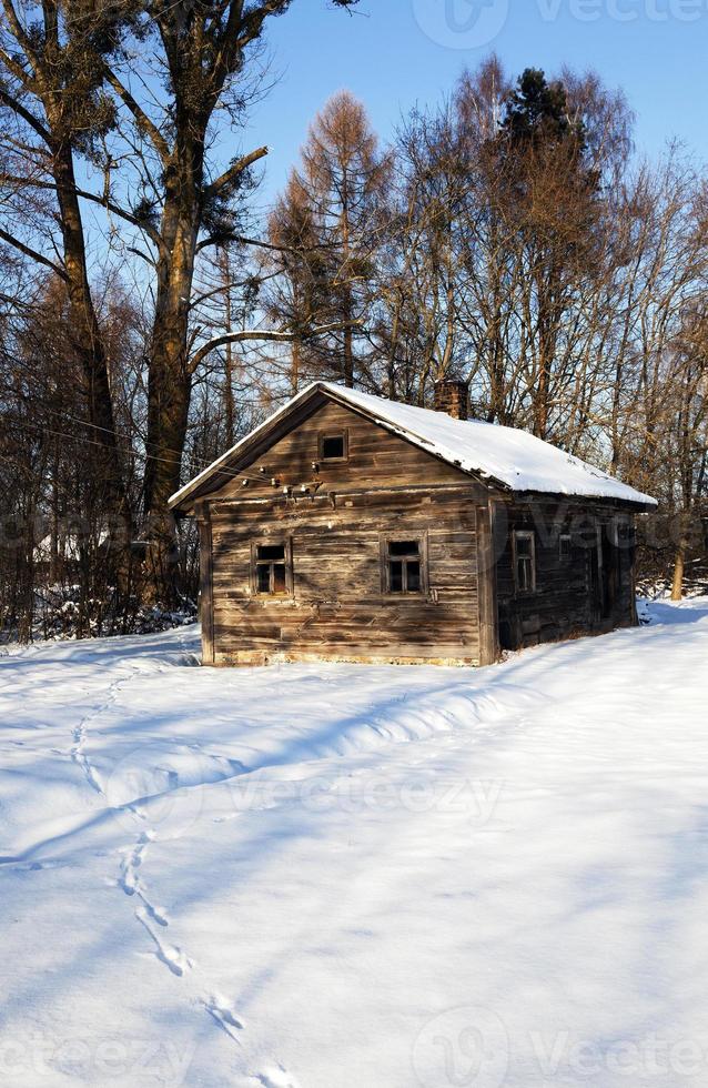 boerderij. platteland. winter foto