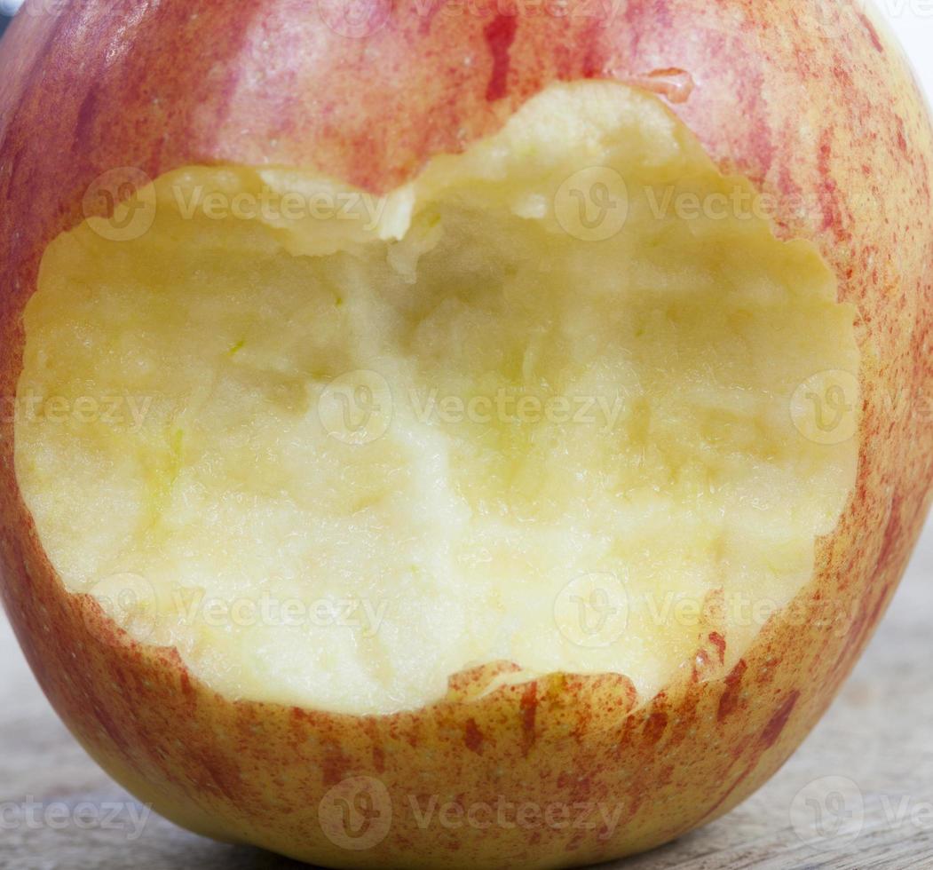 gebeten appel, close-up foto