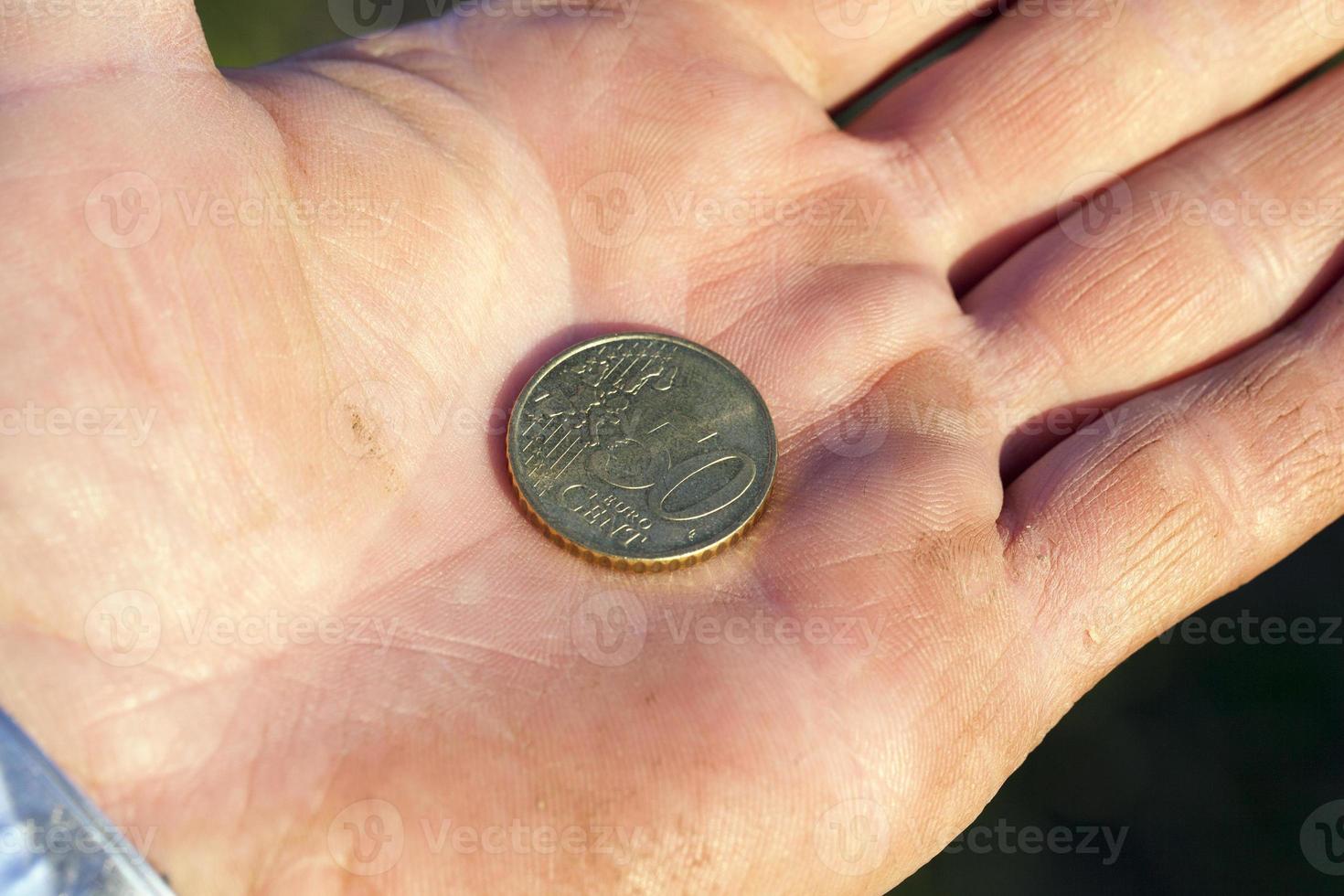 euro van dichtbij gefotografeerd foto