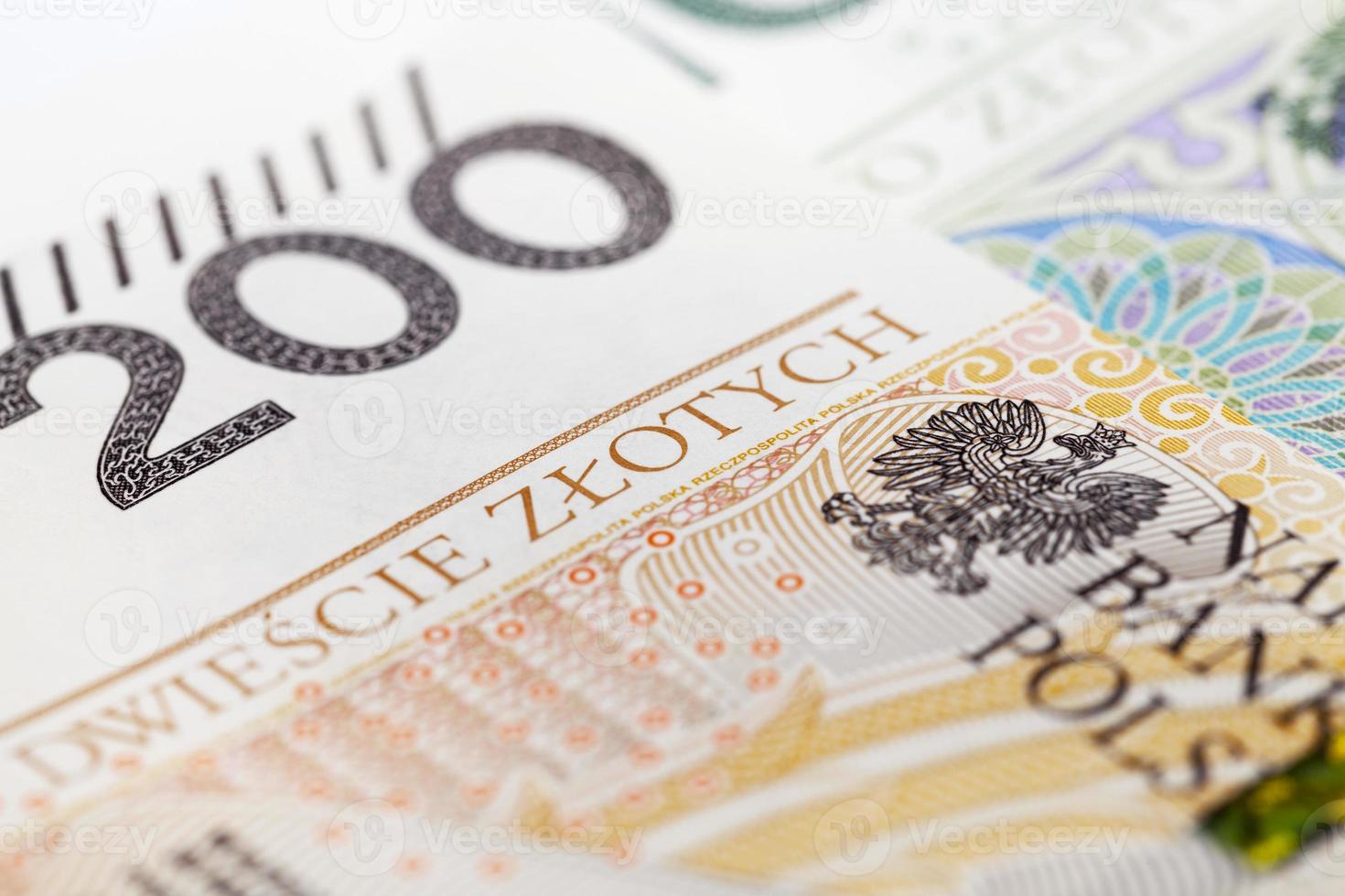 Poolse zloty close-up foto