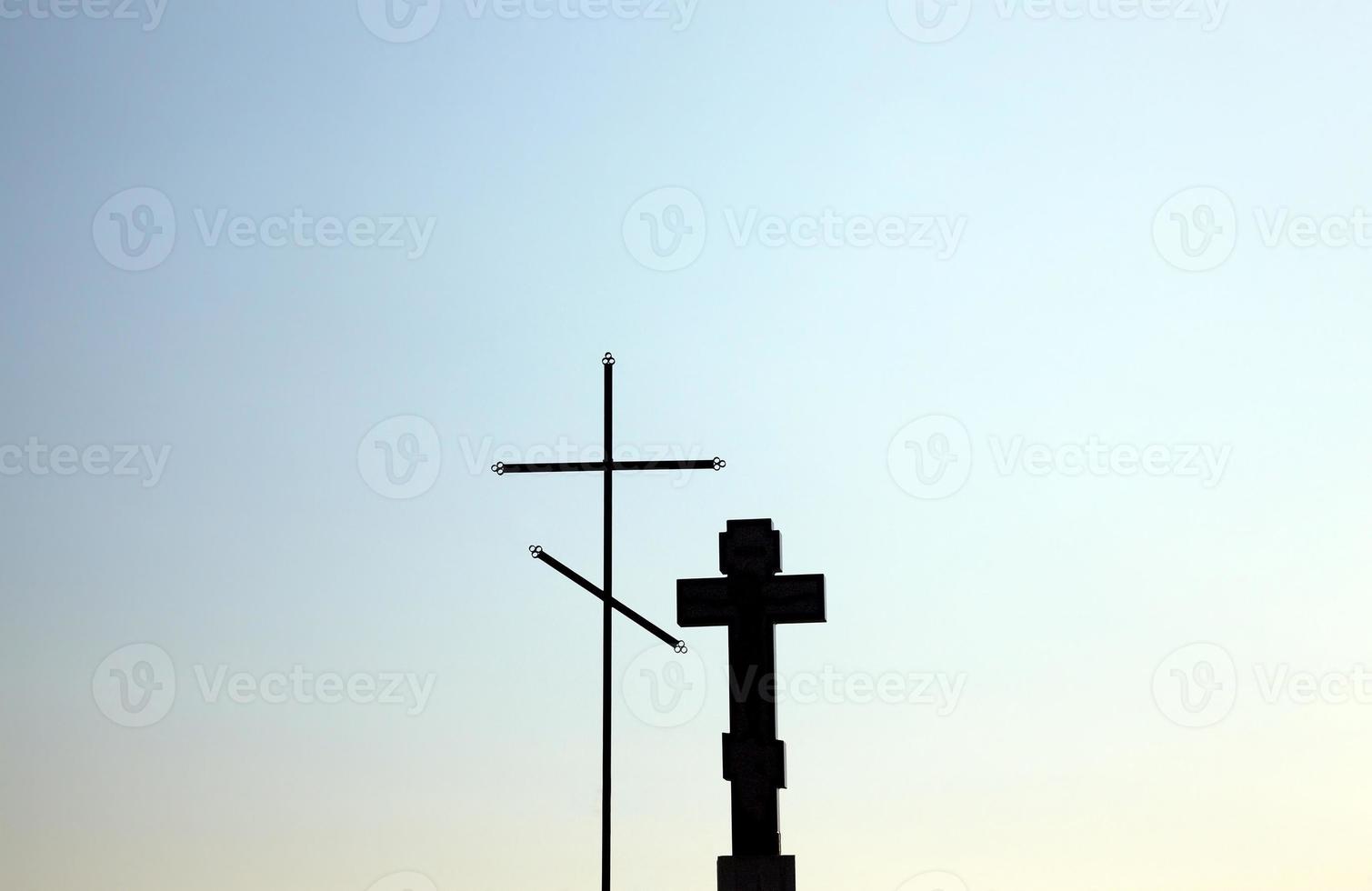 kruis silhouet, close-up foto
