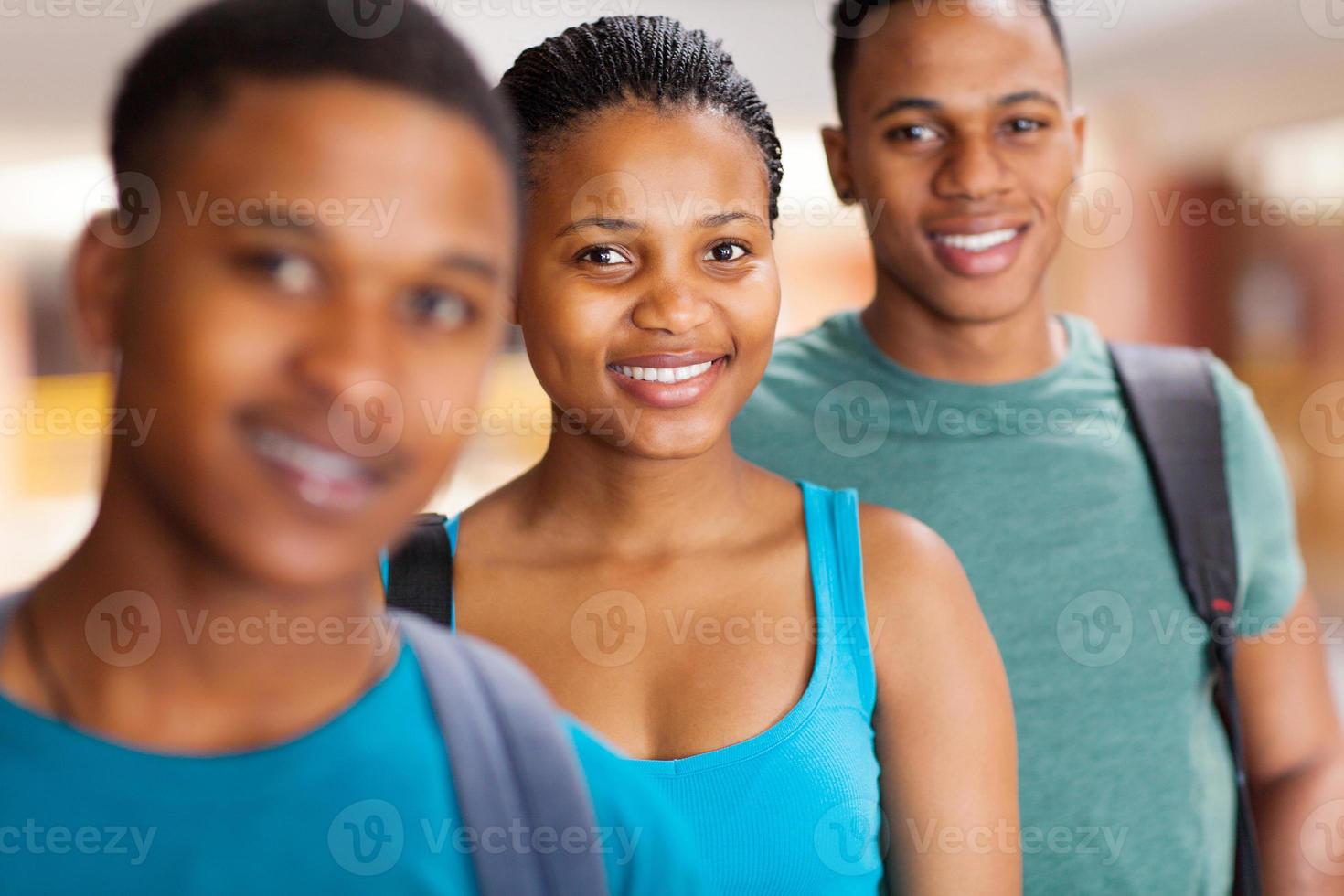 groep van Afro-Amerikaanse universiteitsstudenten foto