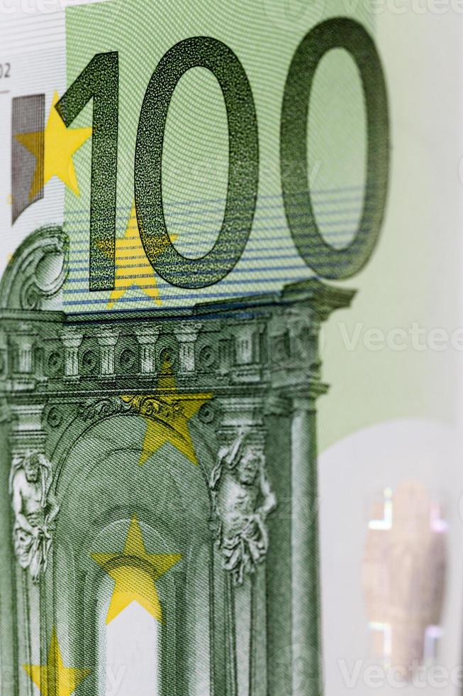 honderd europese euro, close-up foto