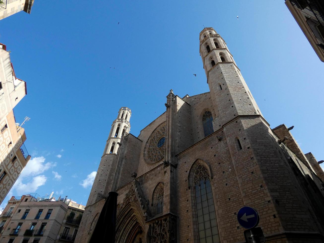 gotische kerk van santa maria del mar in barcelona foto