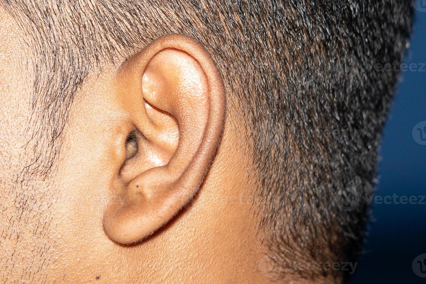 menselijk oor close-up macro detail opname foto