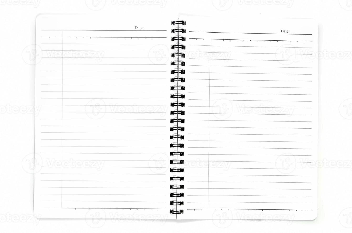 lege notebook isoleren met uitknippad foto