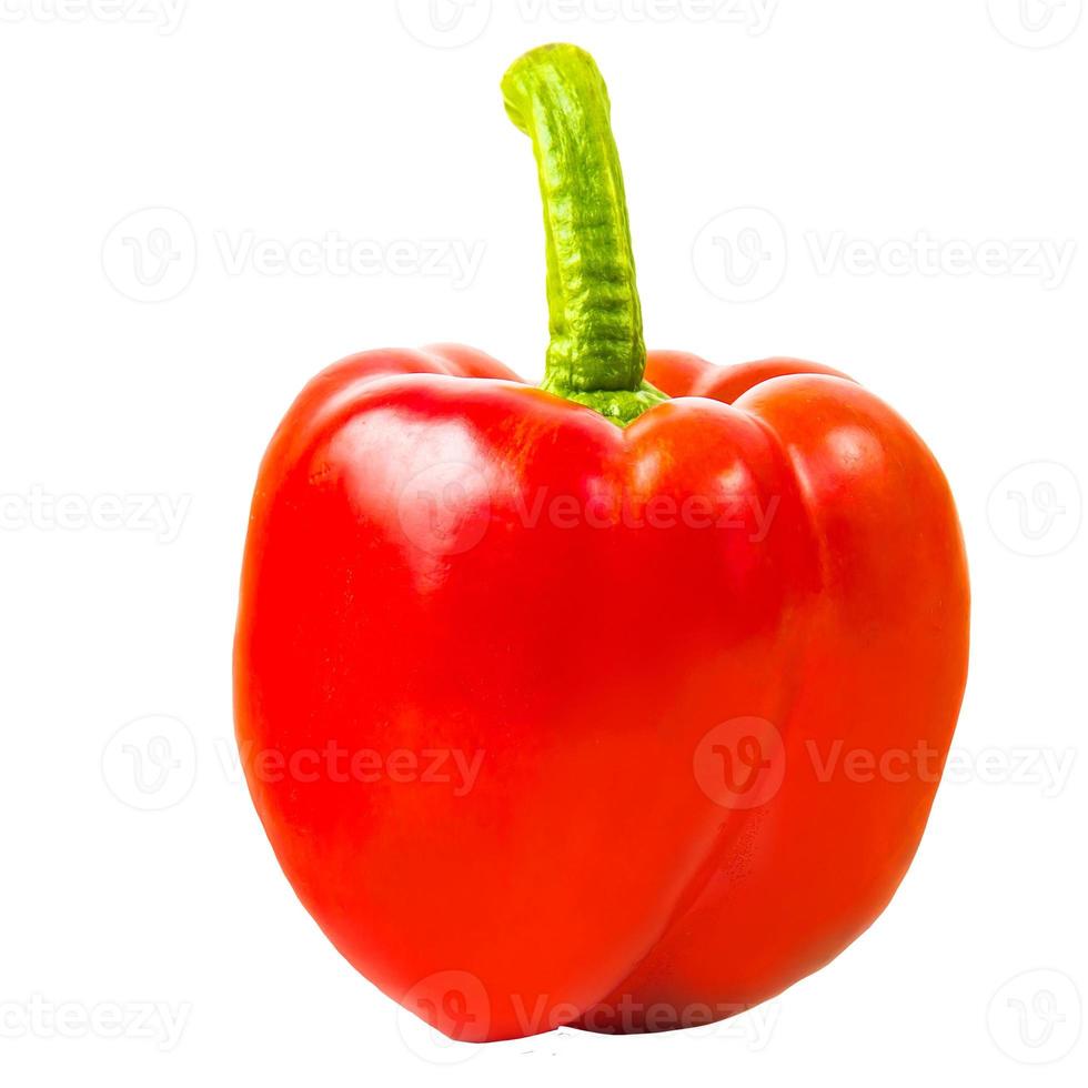 paprika geïsoleerd op een witte achtergrond uitknippad foto