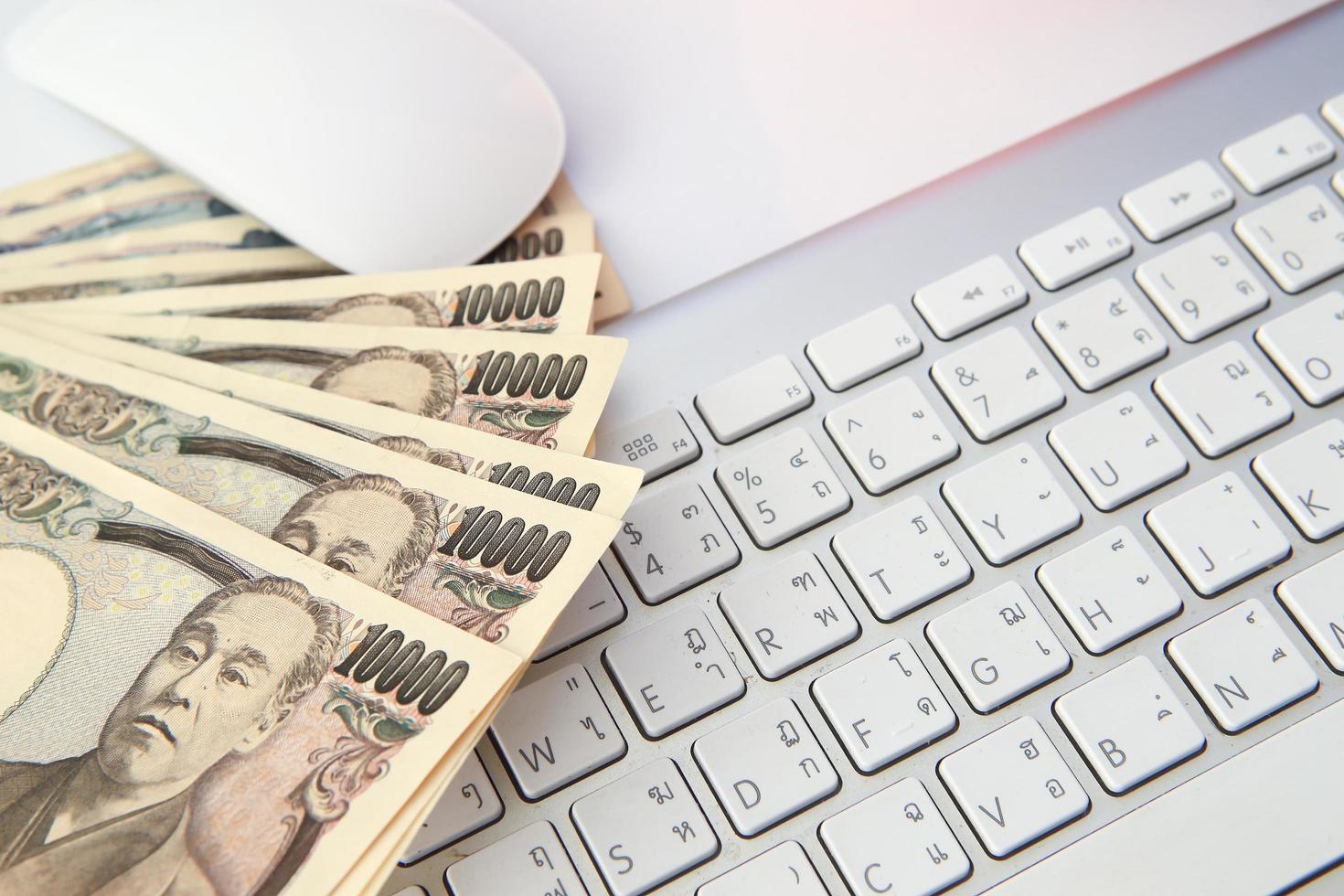 japanse yen op toetsenbord foto