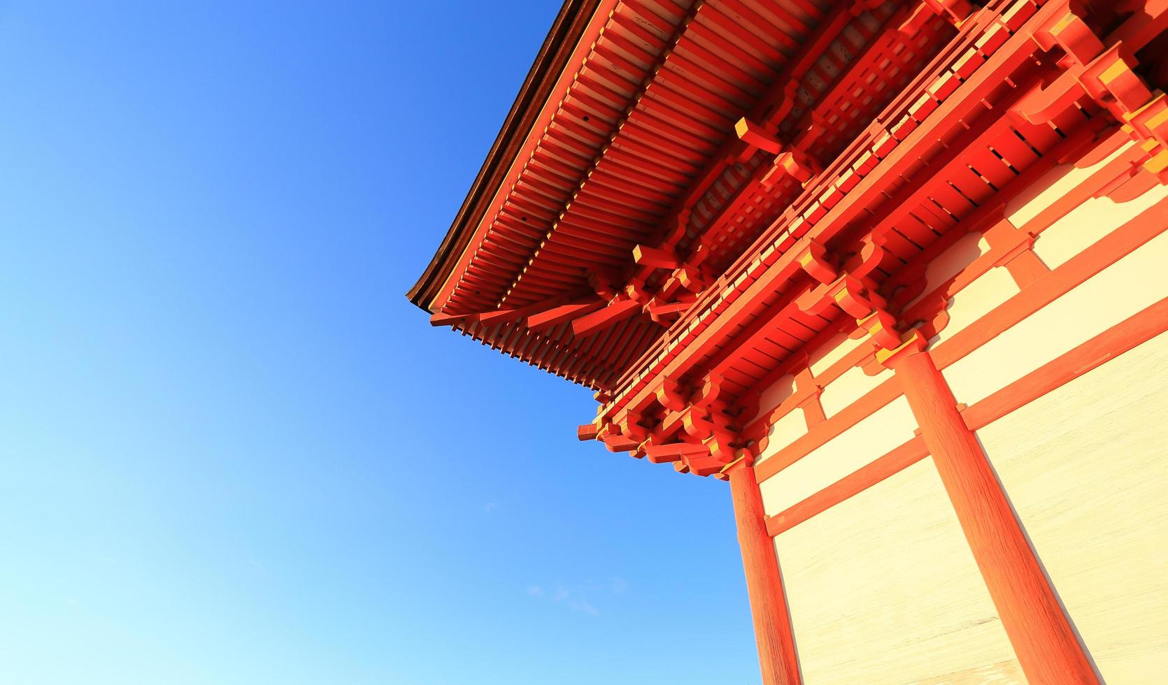 Kyomizu-tempel in het winterseizoen Kyoto Japan foto