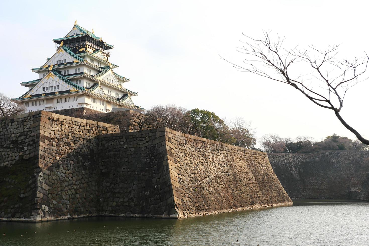 osaka kasteel in osaka, japan foto