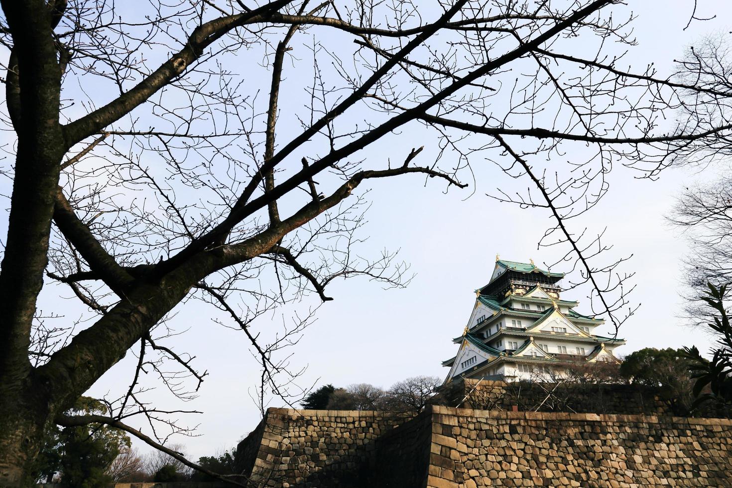 osaka kasteel in osaka, japan foto