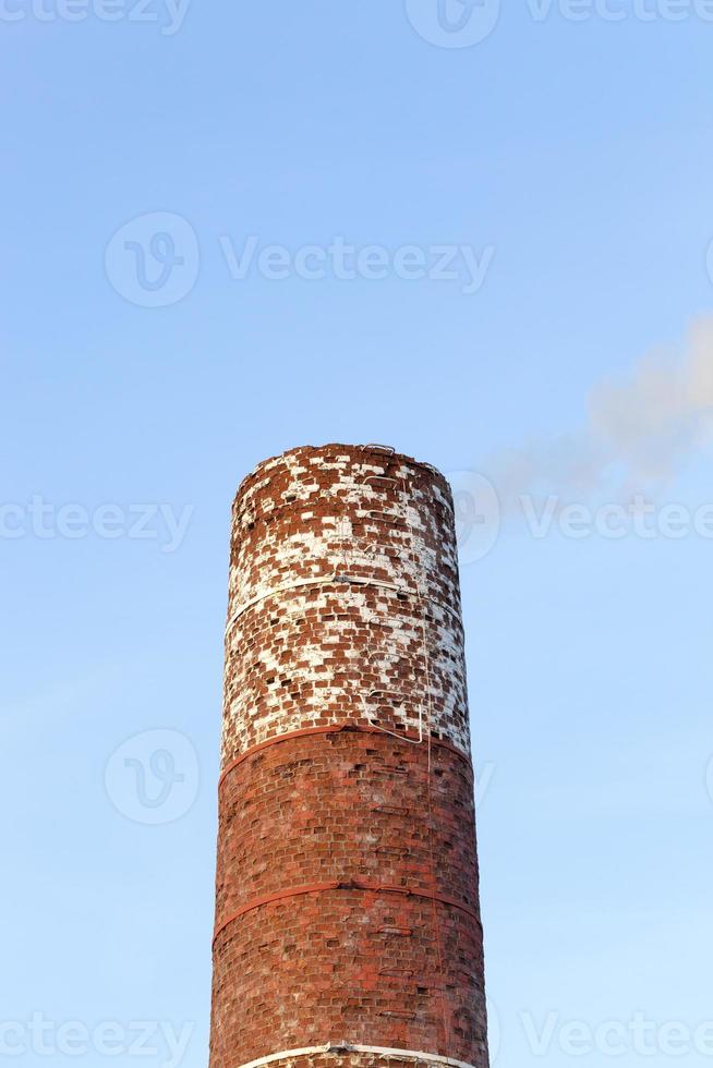 bakstenen pijp hemel foto