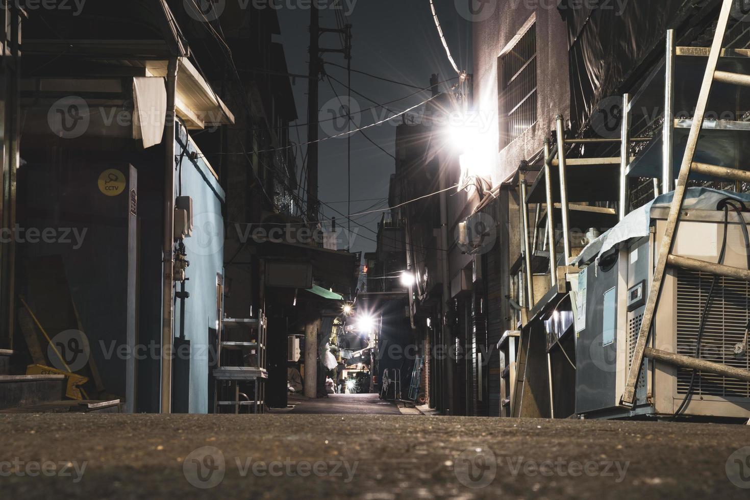 seoul steeg landschap in de avondtijd foto