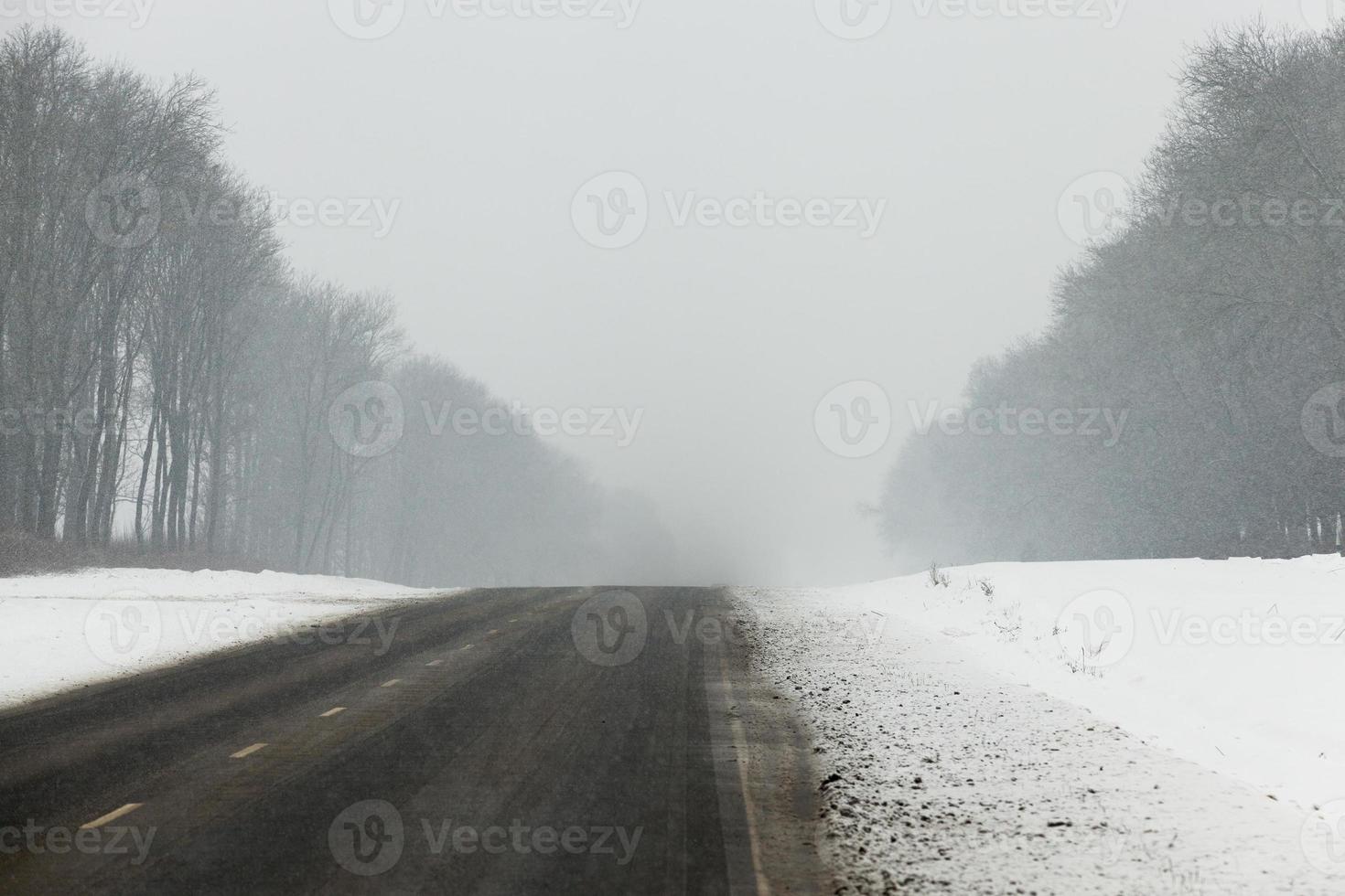 sneeuw in de winter foto