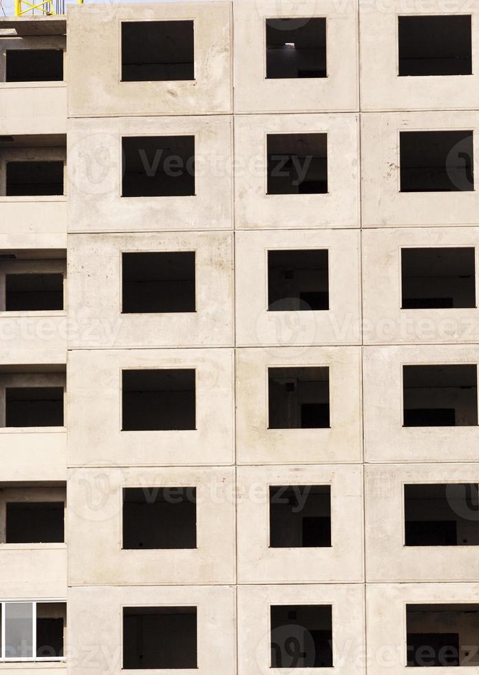 muur van een huis in aanbouw foto