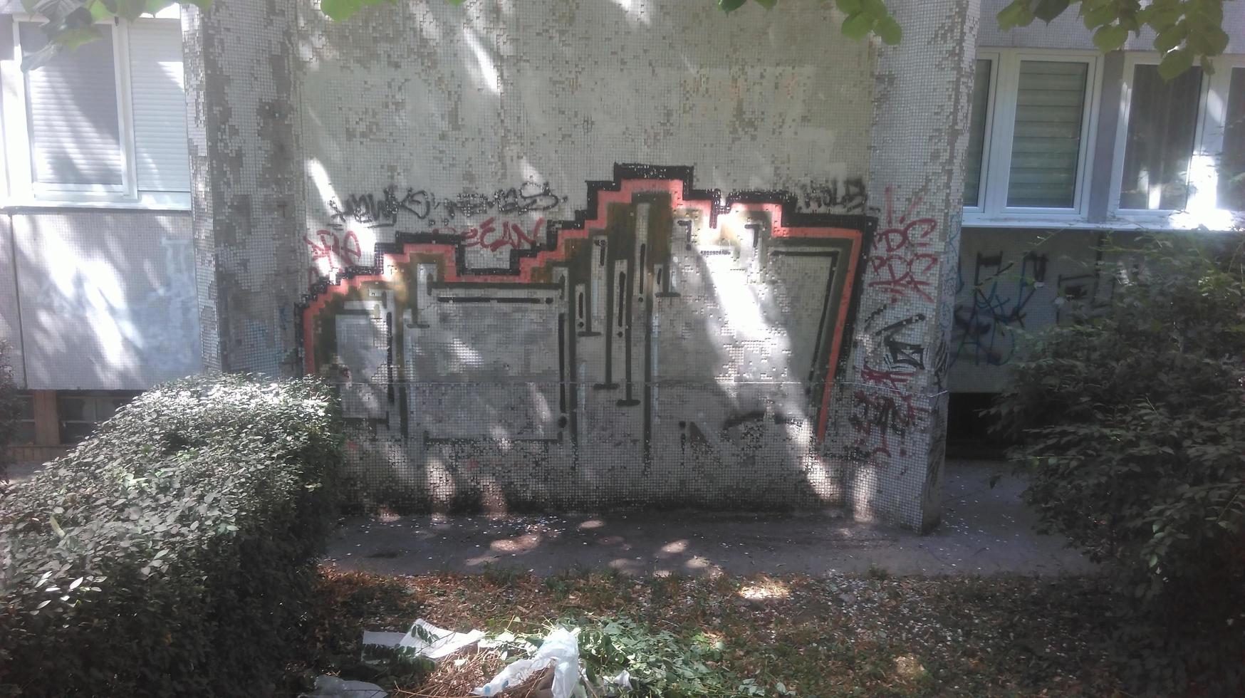graffiti op muren - Belgrado, 15.7. 2022 foto