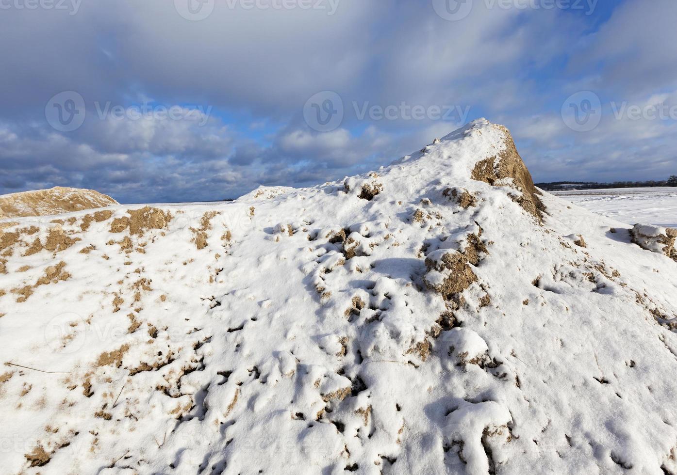 bouwzand, winter foto