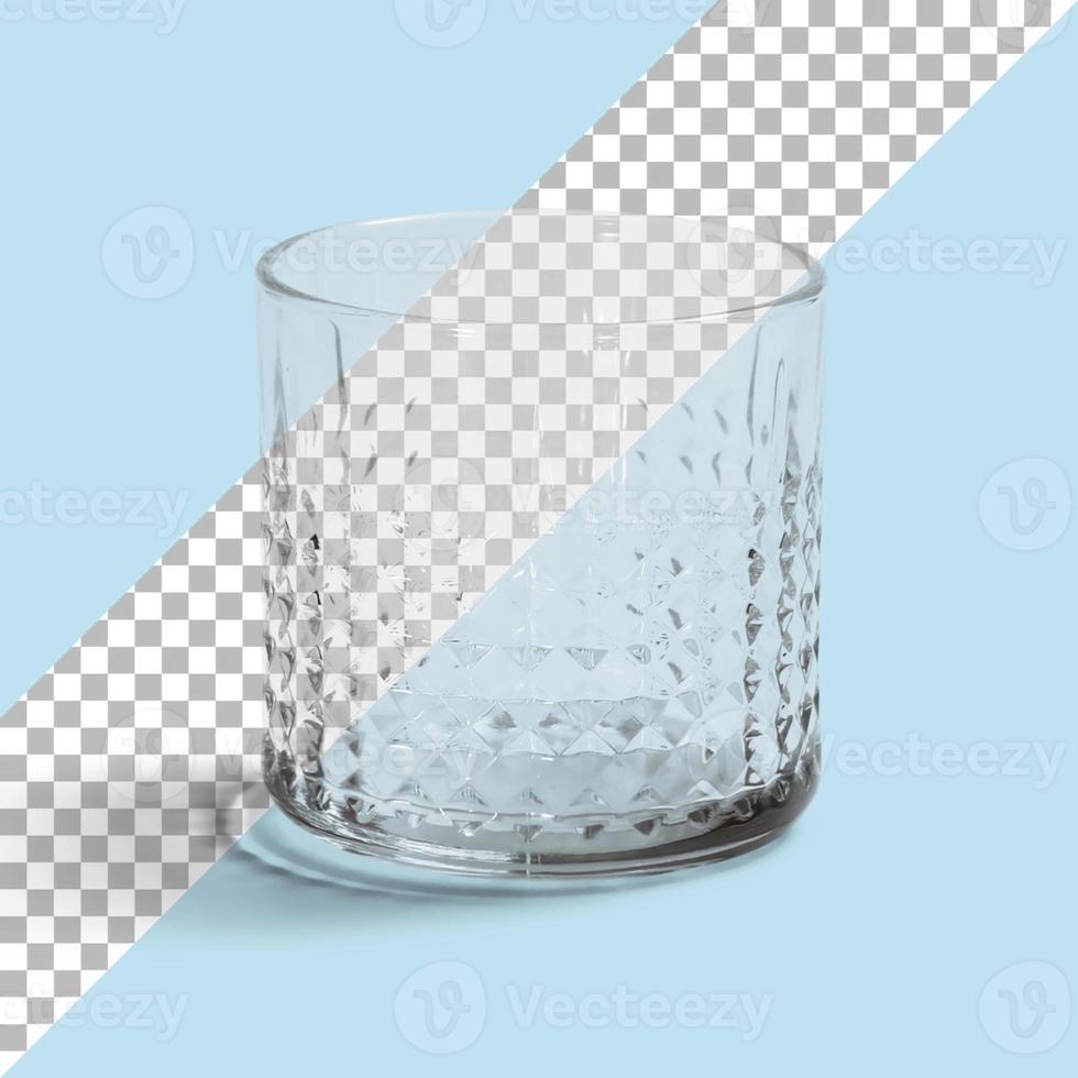 isoleerde een leeg waterglas foto