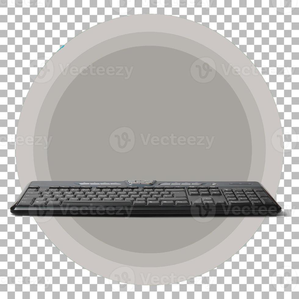 modern computertoetsenbord geïsoleerd op transparante achtergrond foto