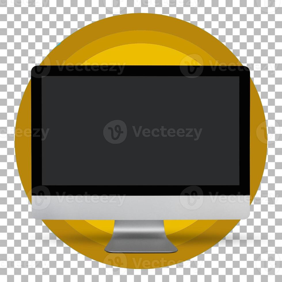 lege pc-monitor met transparante achtergrond foto