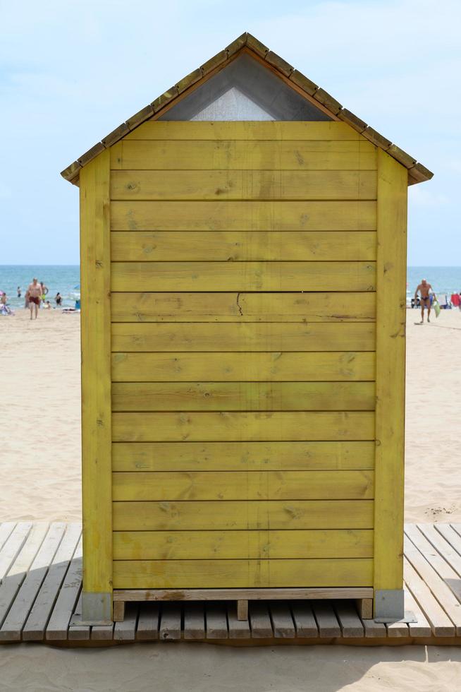 strand hutten cullera stockfoto's foto