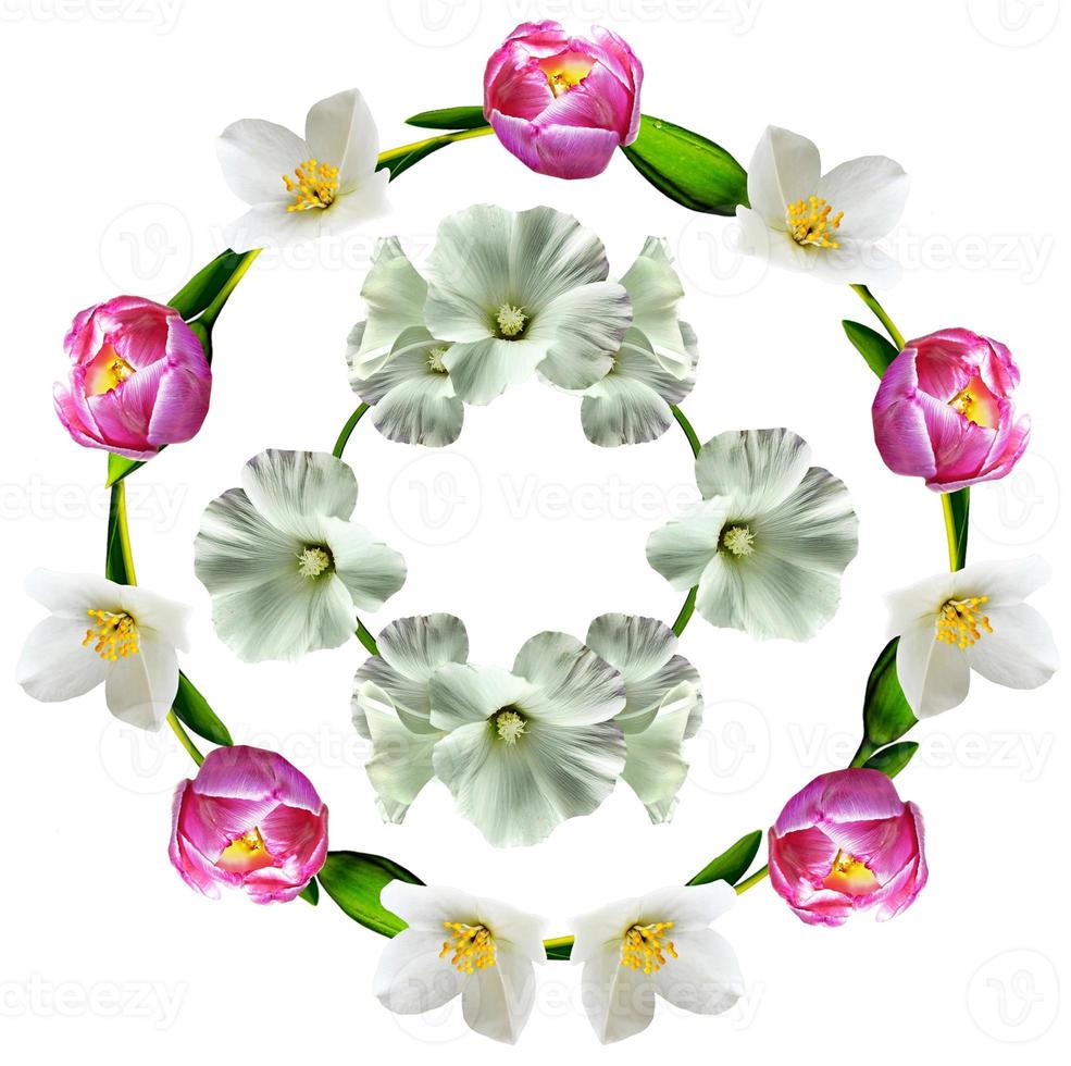 cirkel frame bloemen foto