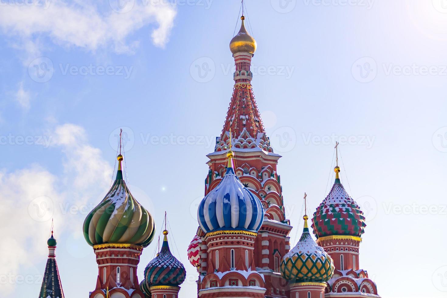 st basils kathedraal op het Rode plein in Moskou foto