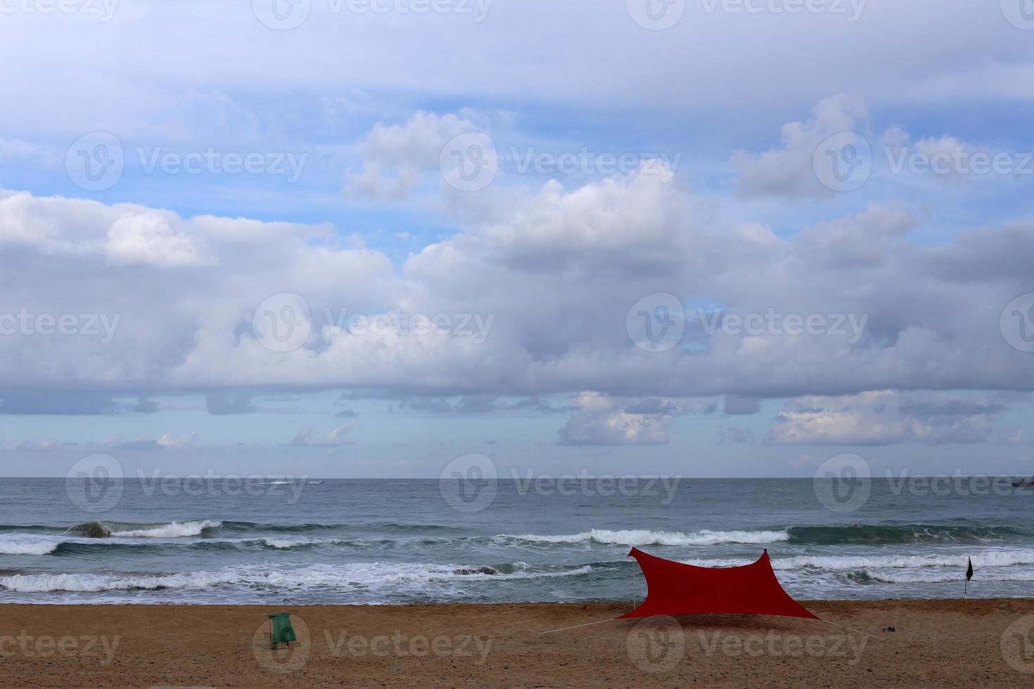 de lucht boven de Middellandse Zee in Noord-Israël. foto