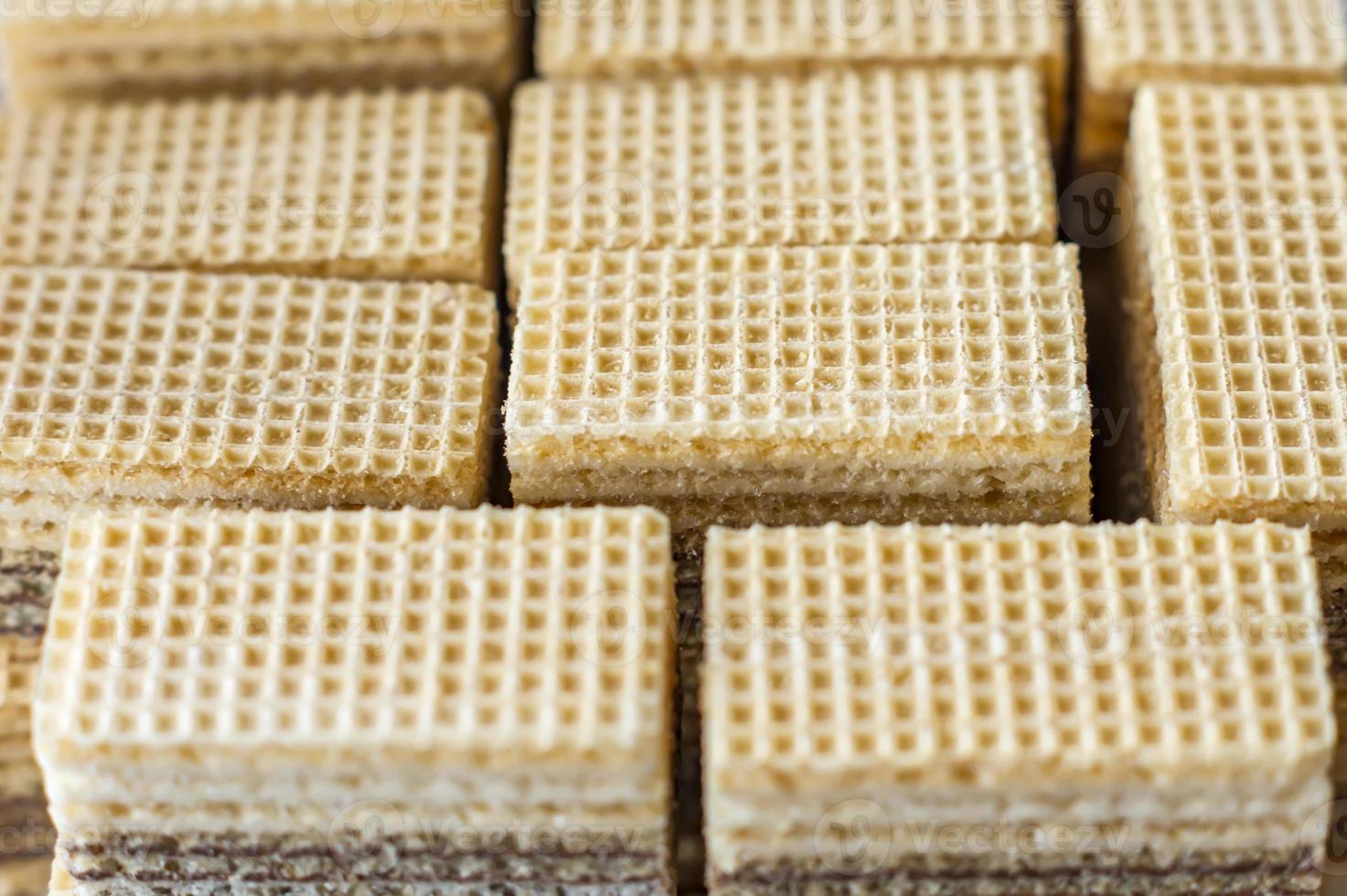 wafels met chocolade vullende achtergrond foto