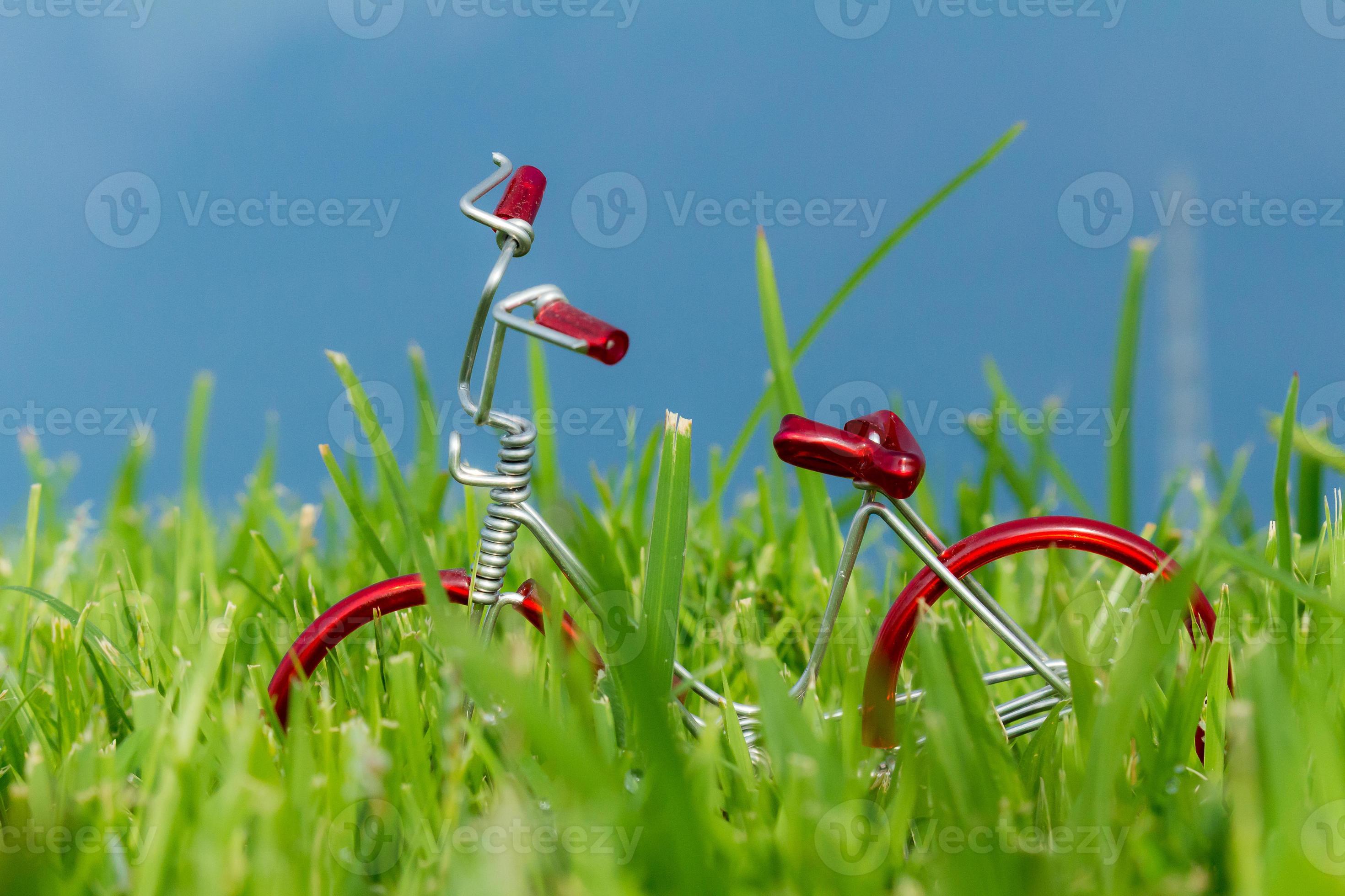 rood speelgoed- fiets gras 10752915