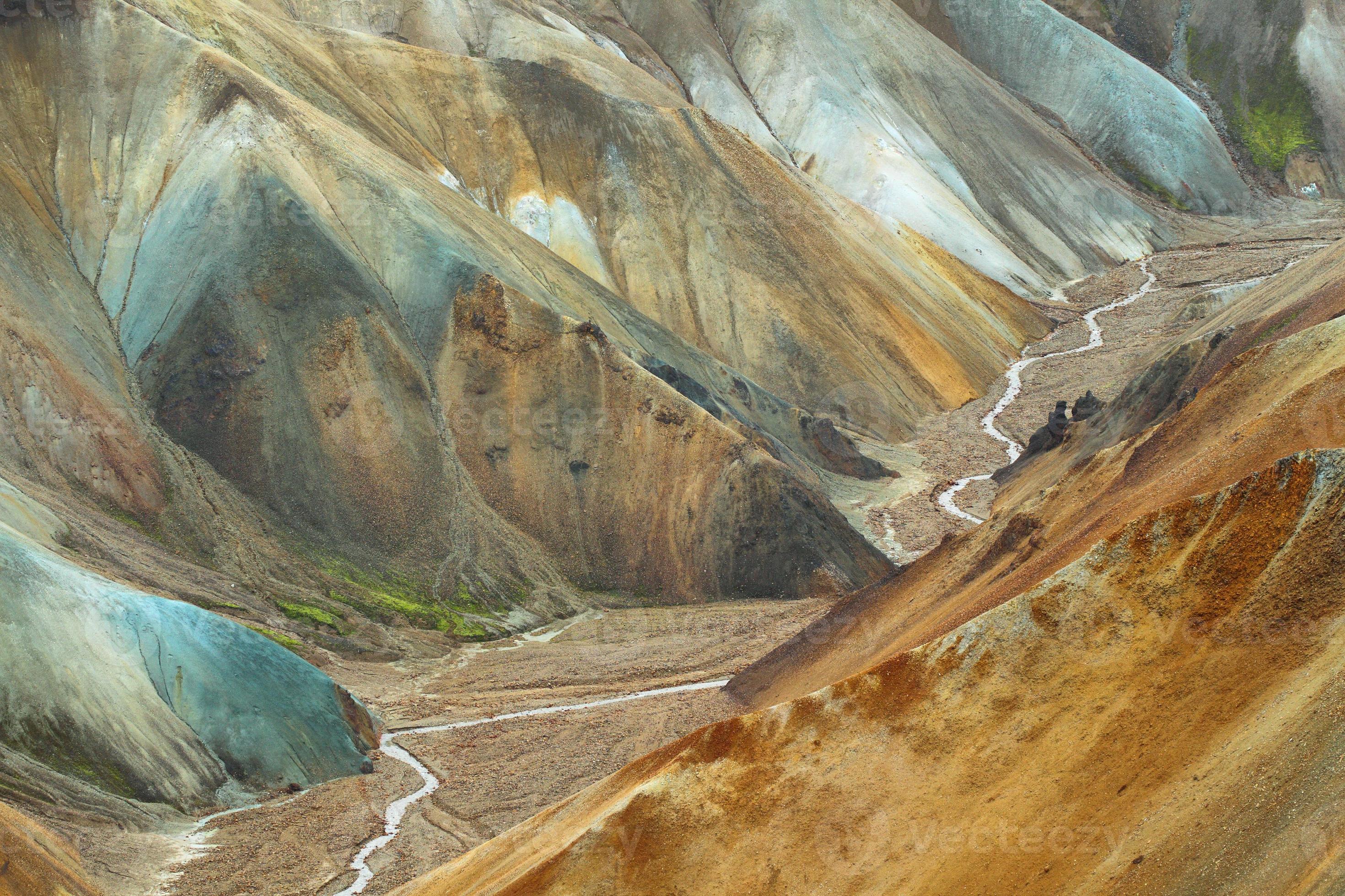 veelkleurige bergen bij landmannalaugar, foto