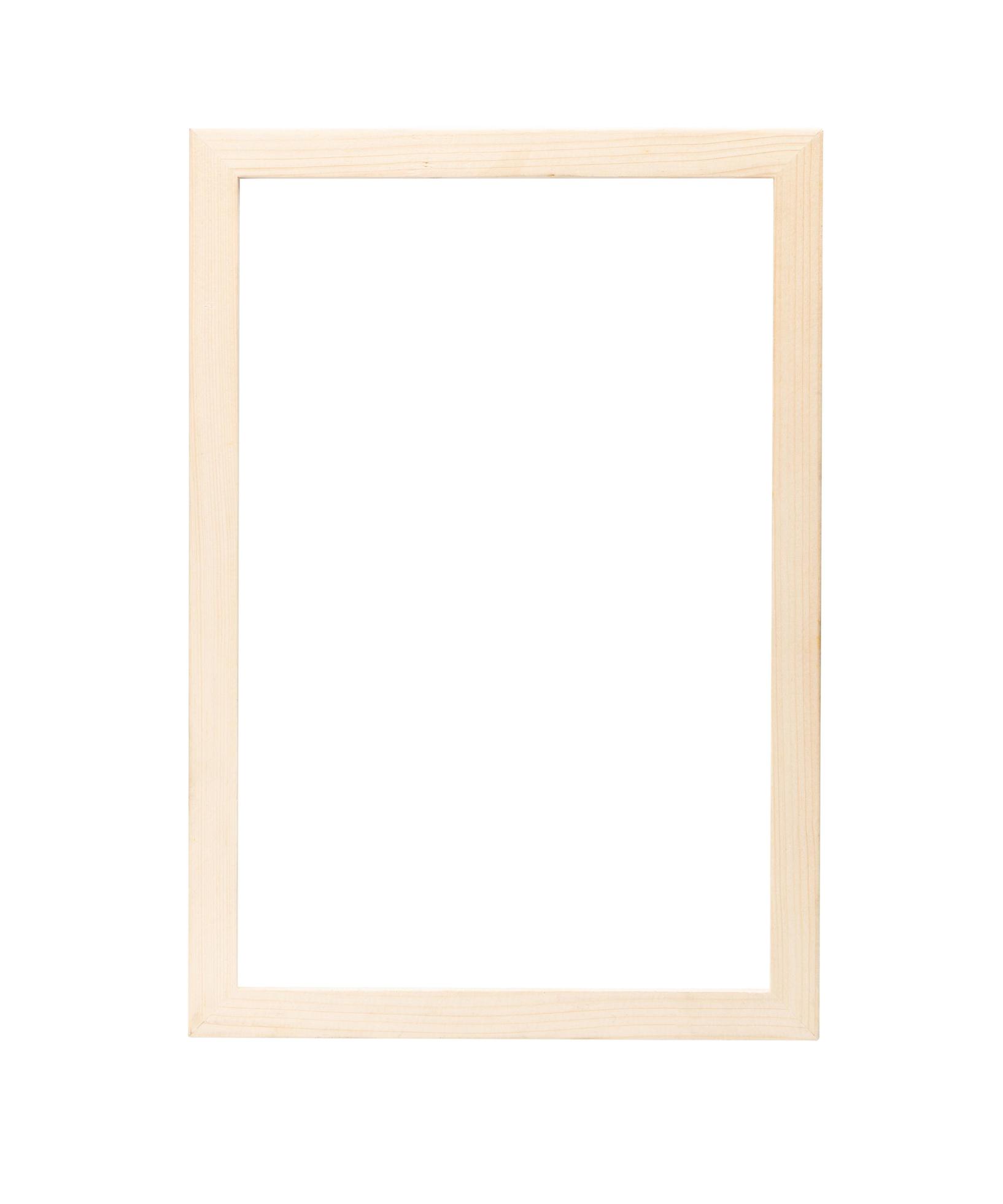 logboek smal Rubber houten fotolijst geïsoleerd op een witte achtergrond 1343758 Stockfoto