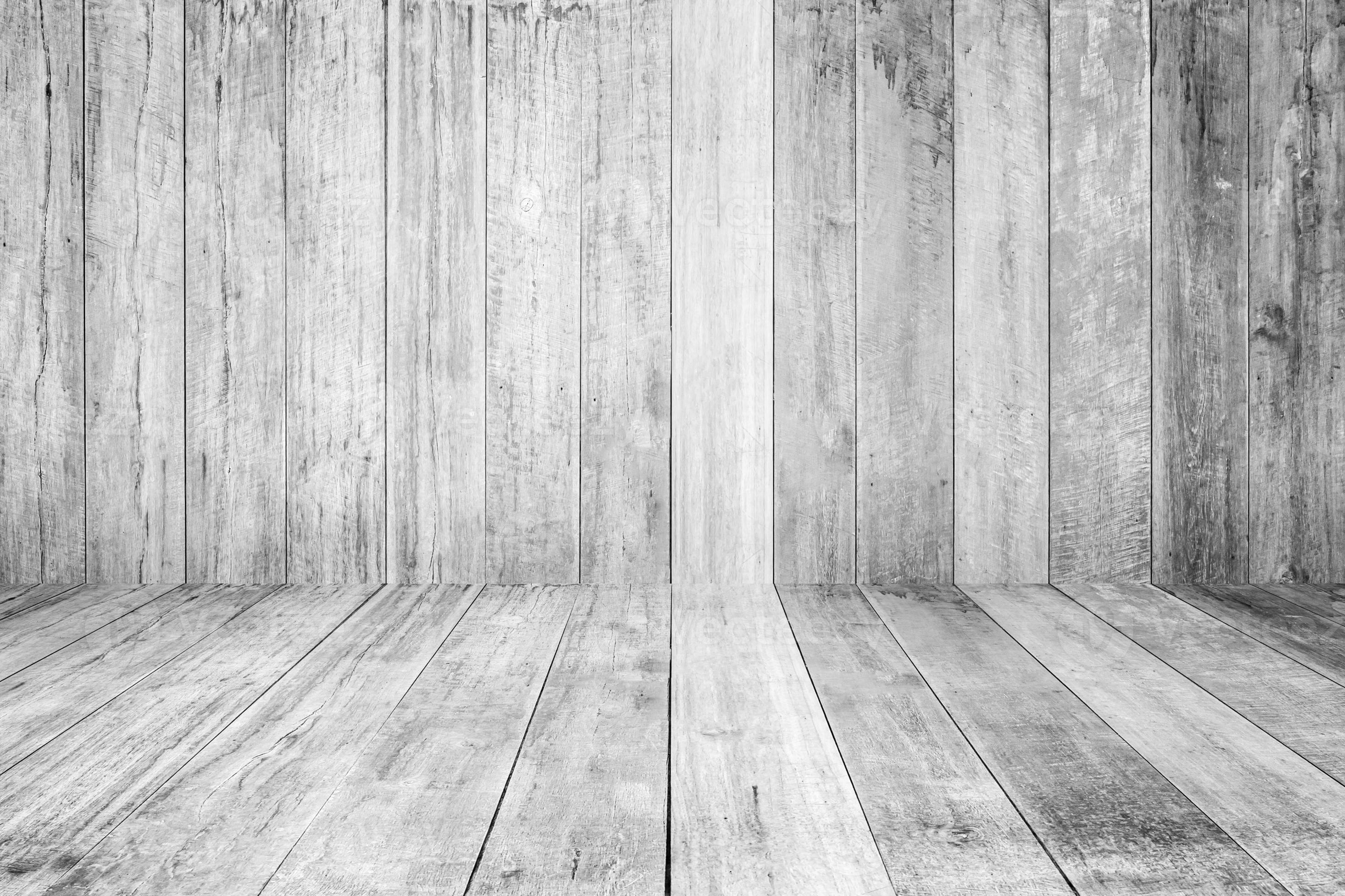 Plicht ledematen Postbode leeg wit houten planken muur perspectief verdieping kamer interieur  achtergrond 14219904 stockfoto bij Vecteezy