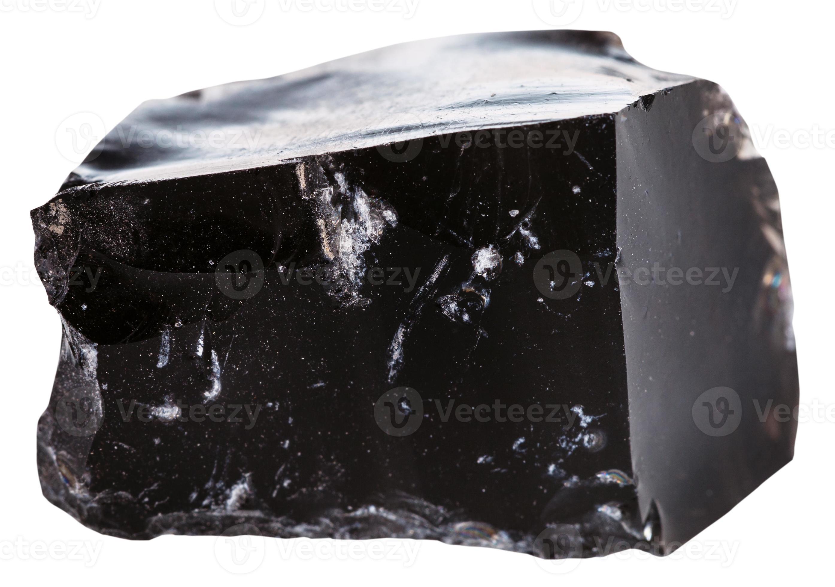 zwart obsidiaan vulkanisch steen geïsoleerd 20823688 stockfoto bij Vecteezy