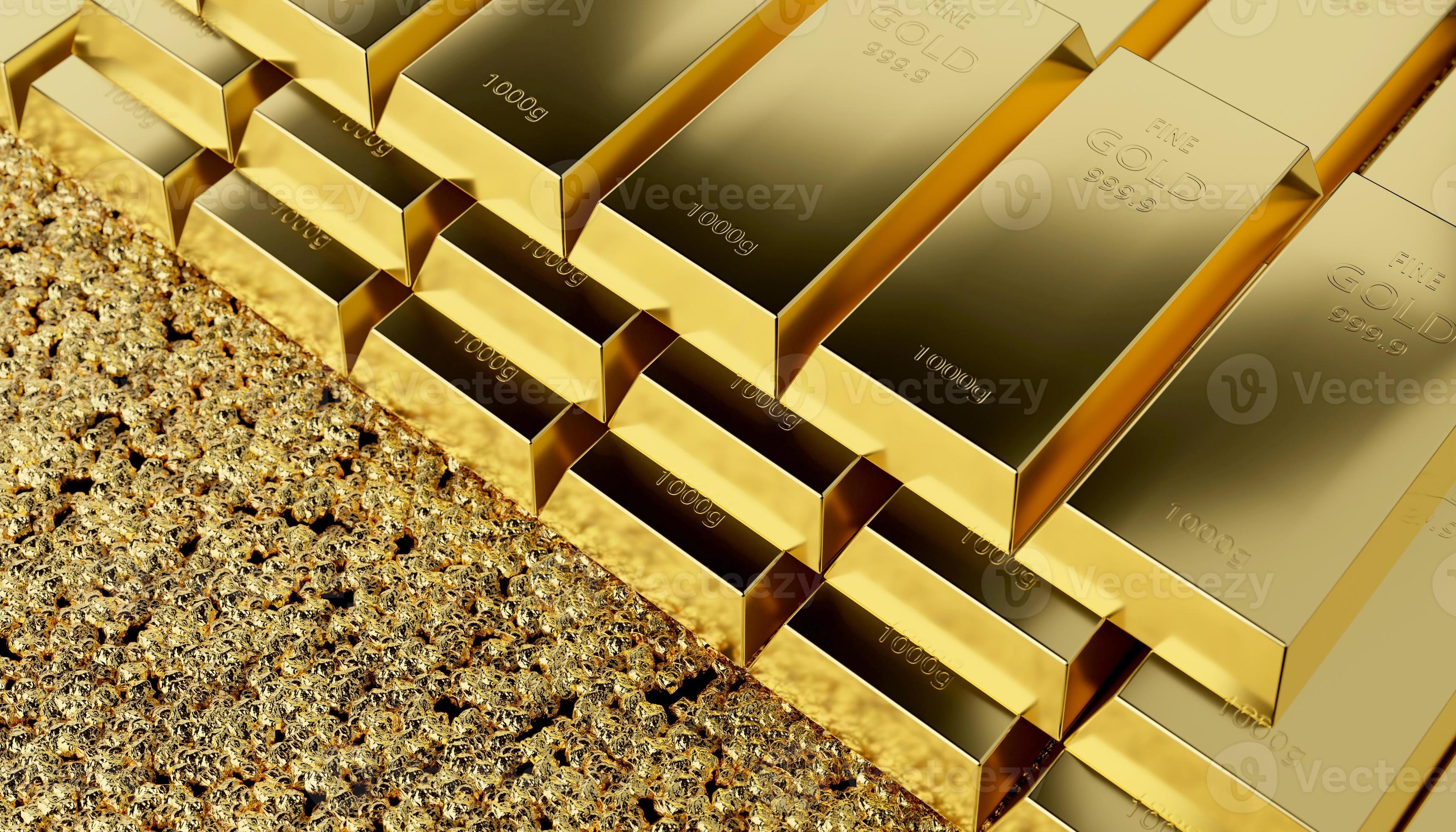 financieel concepten stack van prima goud bar, goud blok baar of edelmetaal achtergrond. 22850730 stockfoto bij Vecteezy