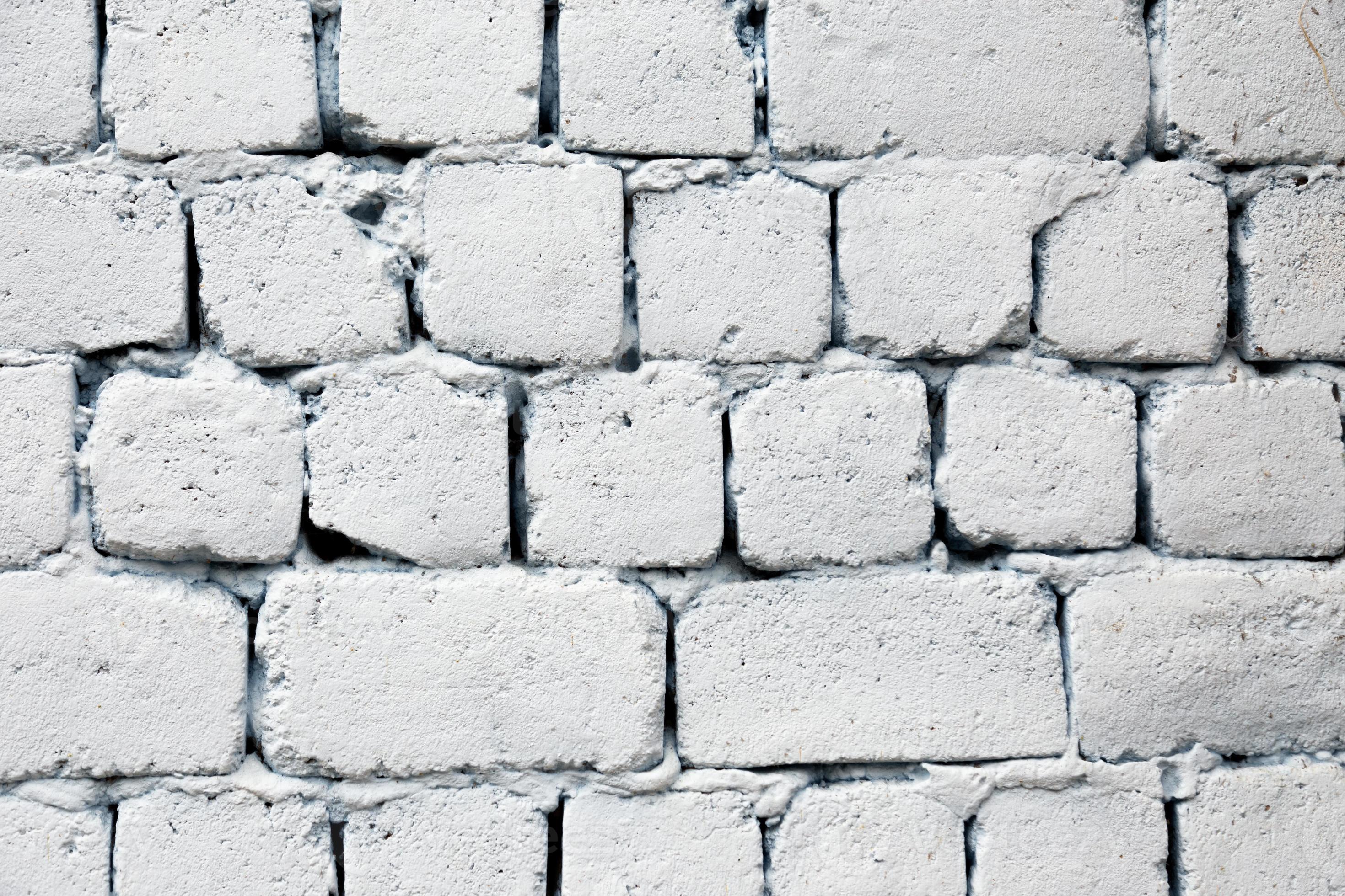 oude witte bakstenen muur textuur achtergrond close-up foto