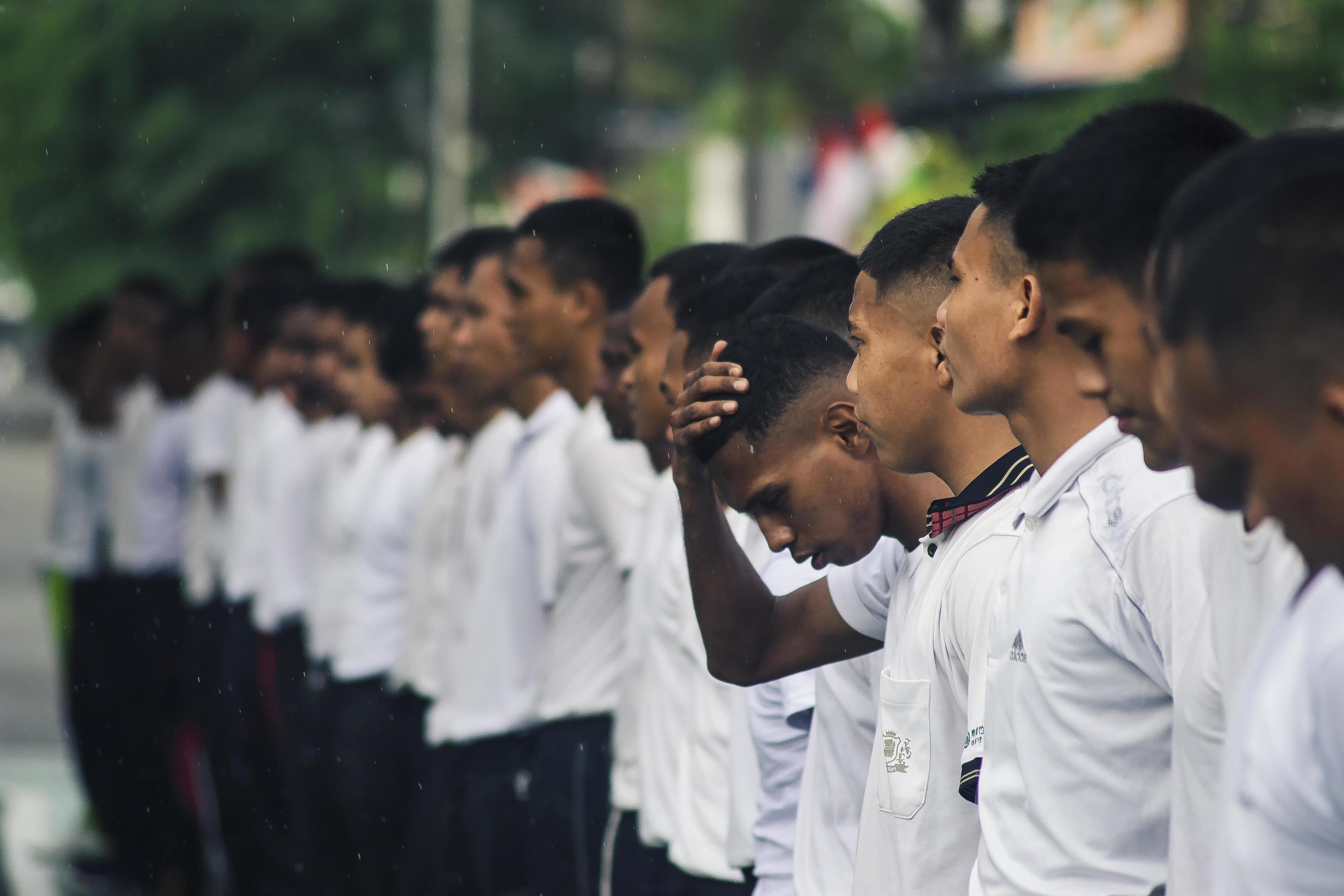 sorong, west papua, indonesië 2021- Indonesische politie niet-opdrachtnemers kandidaten foto