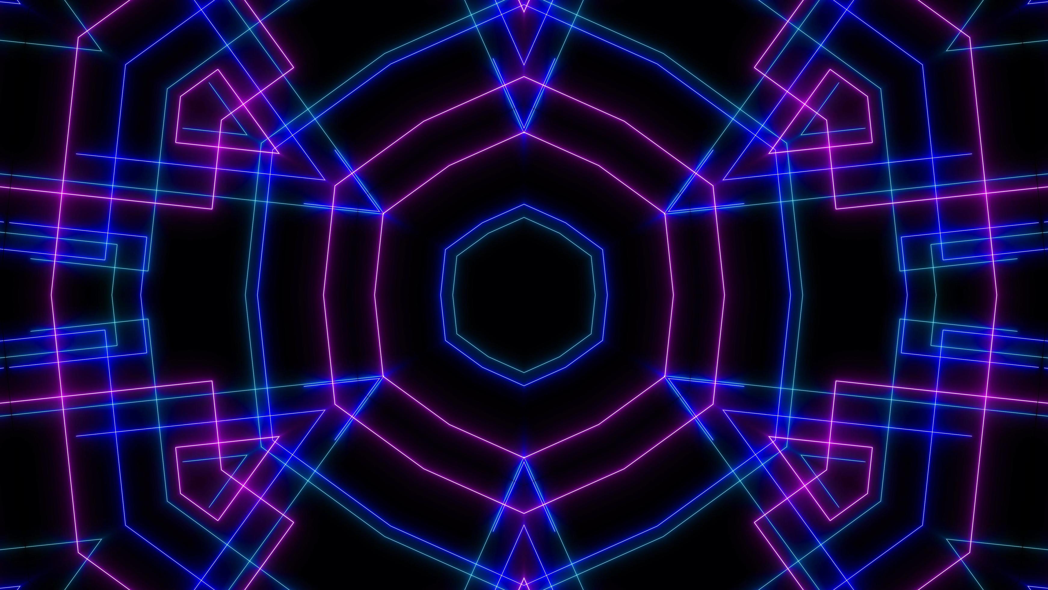 abstracte retro sci-fi neon heldere lens flare gekleurd op zwarte achtergrond. lasershow kleurrijk ontwerp voor reclametechnologieën voor banners. retrostijl uit de jaren 80 foto