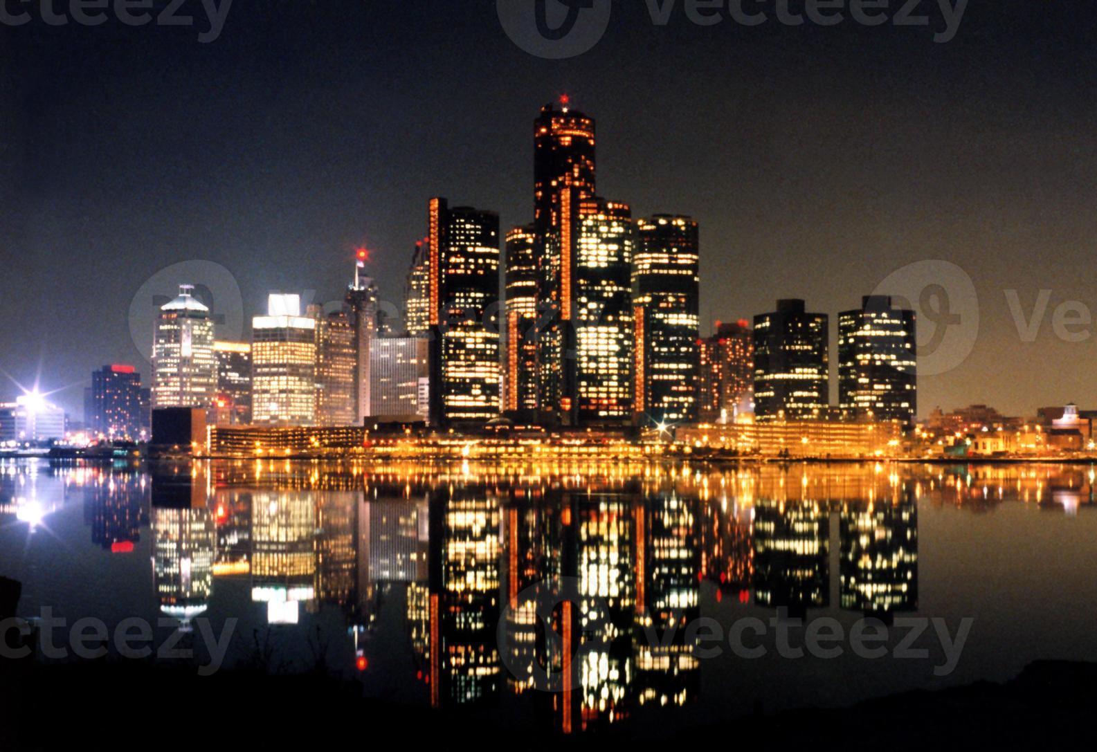 Detroit nachtscène foto