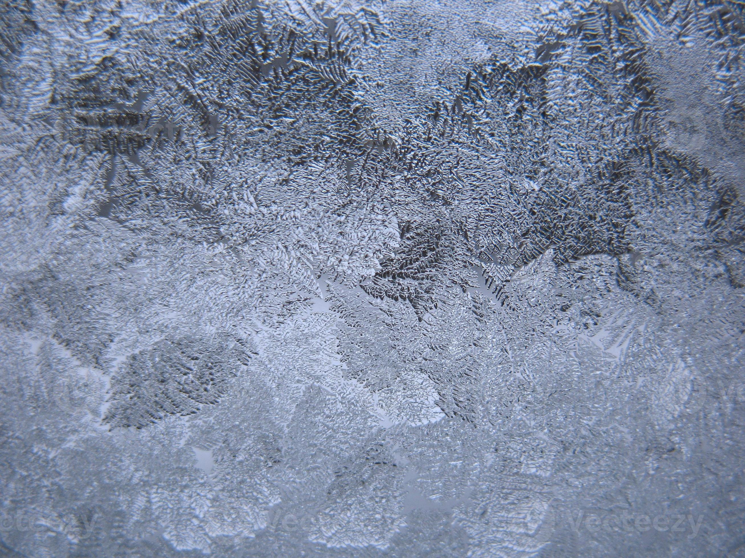 bevroren wintervenster foto