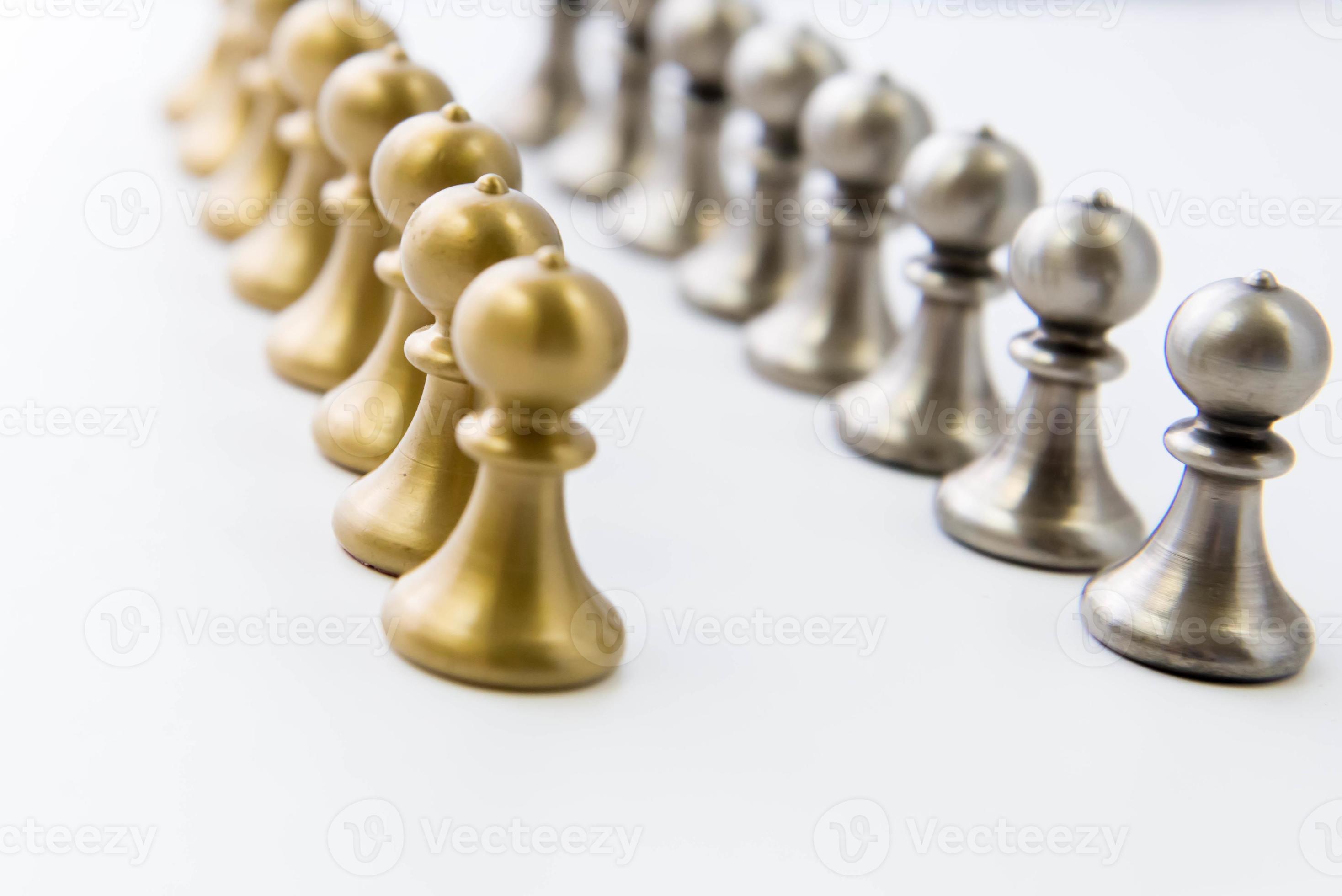 schaakspel - pionnen in een lijn 886776 stockfoto bij