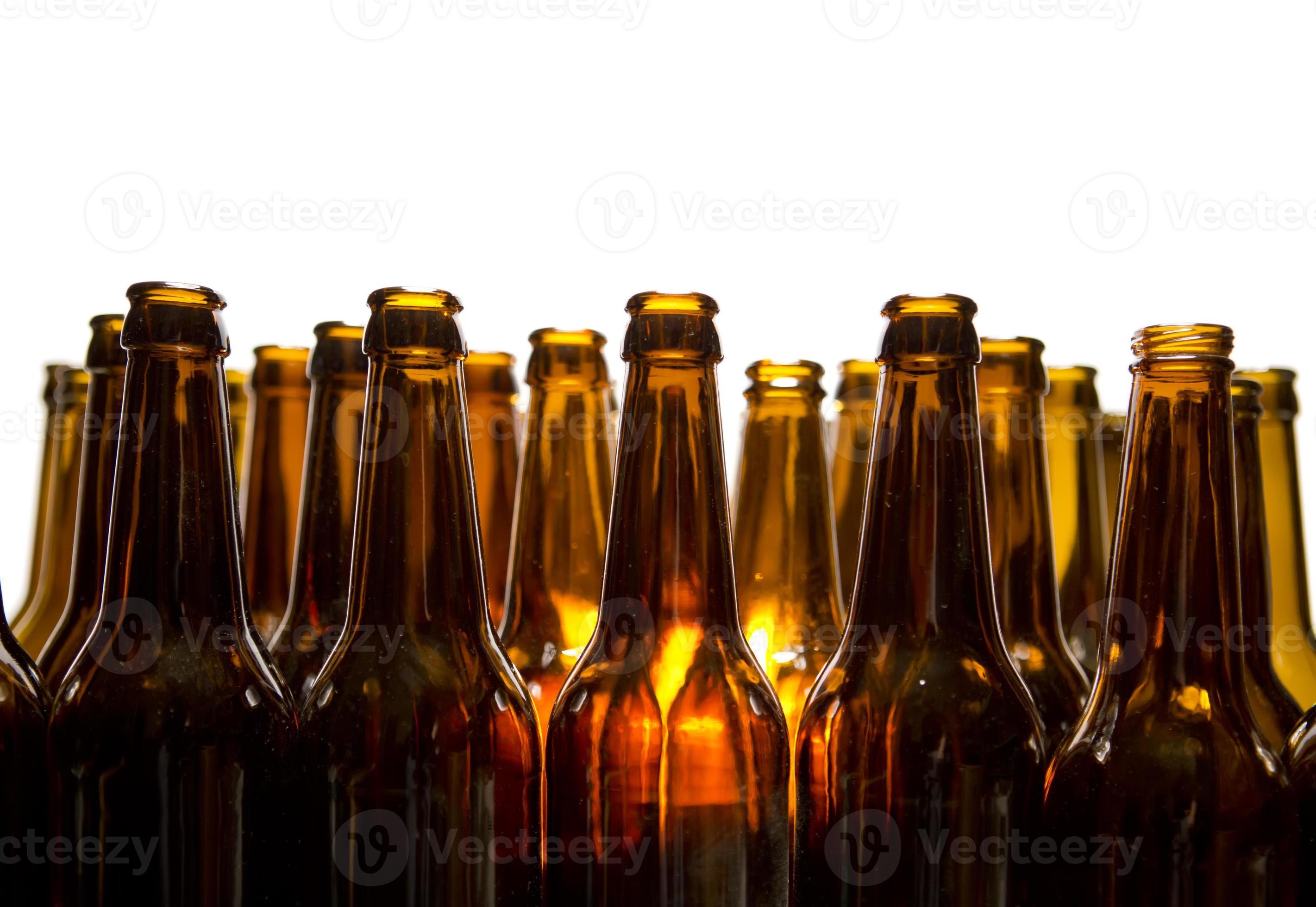 Gloed harpoen Suradam lege glazen bierflesjes 943323 Stockfoto