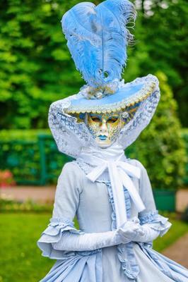 droom Regulatie voorkant maskerade bal, een vrouw in een mooi jurk en Venetiaanse masker 13147990  stockfoto bij Vecteezy