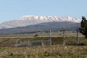 mount hermon is de hoogste berg van Israël en de enige plaats waar wintersport kan worden beoefend. foto