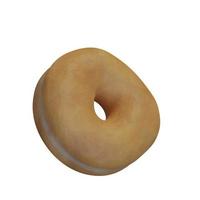 realistische donut zonder glazuur. donut geïsoleerd. realistische illustratie foto