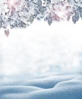 achtergrond van sneeuw. winters landschap. foto