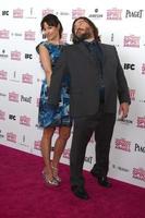 Los Angeles, 23 februari - Tanya Haden, Jack Black woont de 2013 film Independent Spirit Awards bij in de tent op het strand op 23 februari 2013 in Santa Monica, ca. foto