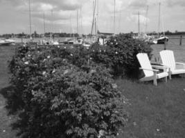 aan de rivier de schlei in schleswig holstein foto