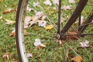 vintage fiets met vintage filterstijl foto